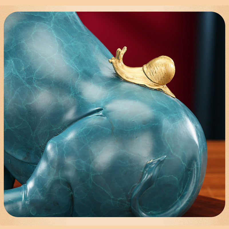 Rhinoceros brass ornament